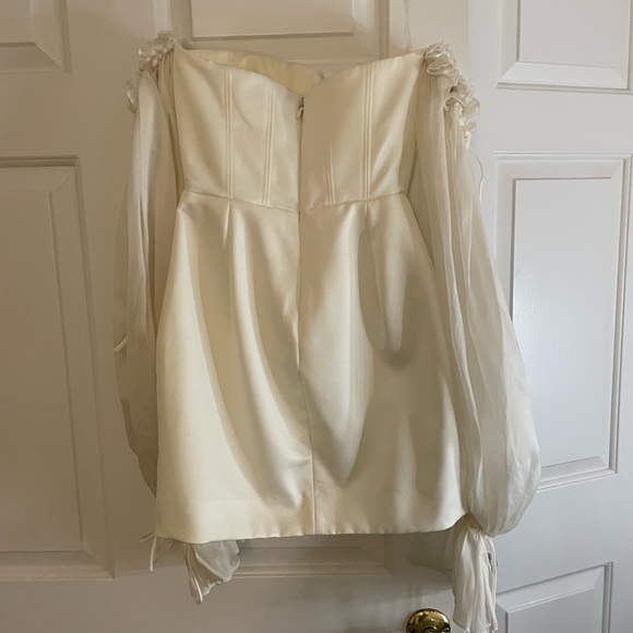 House Of CB 'Marisa' Ivory Satin Corset Dress - Picture 7 of 12